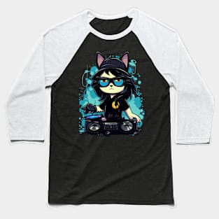 DJ cat Baseball T-Shirt